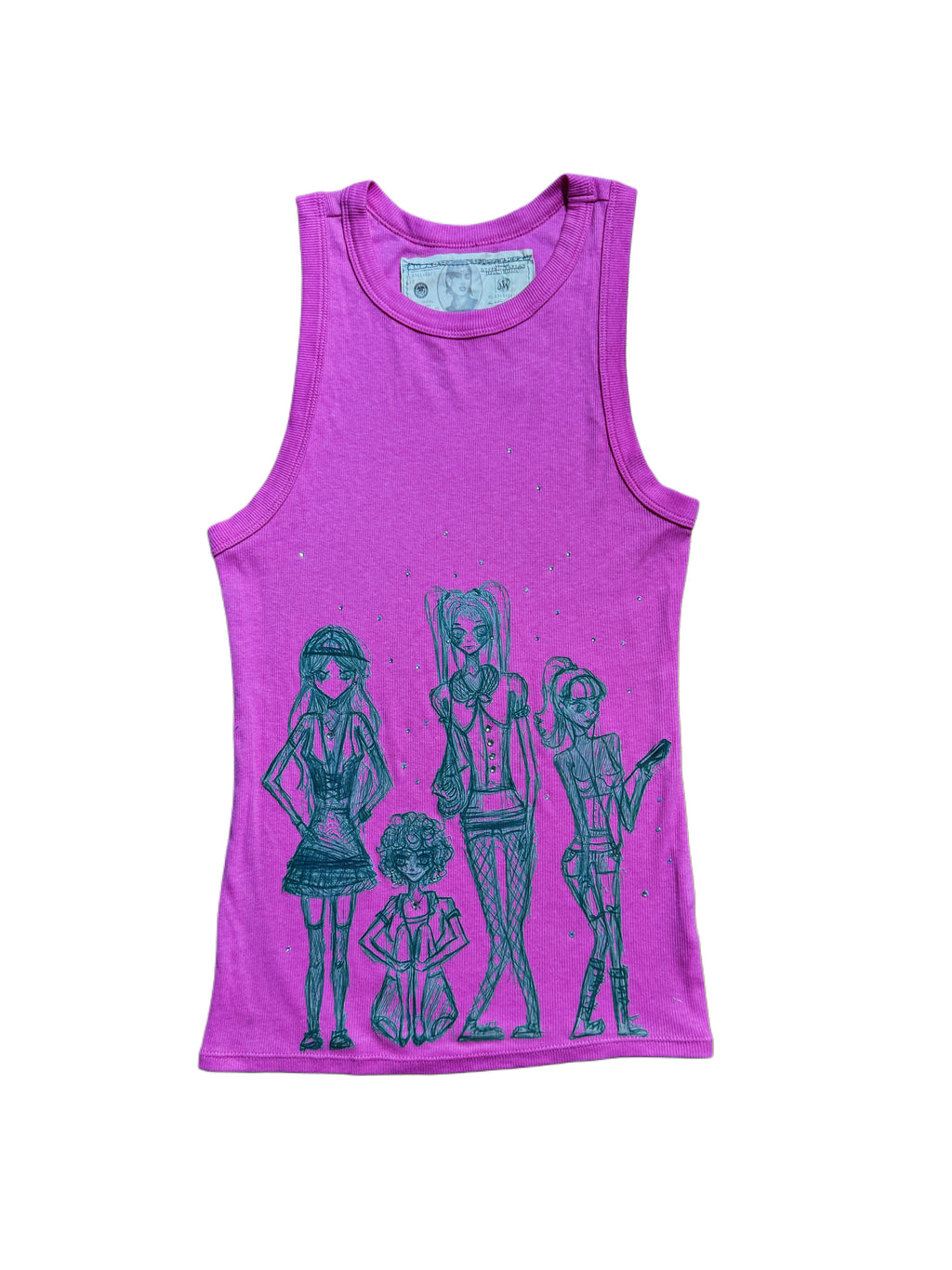 Pink Girls Baby Gem Tank